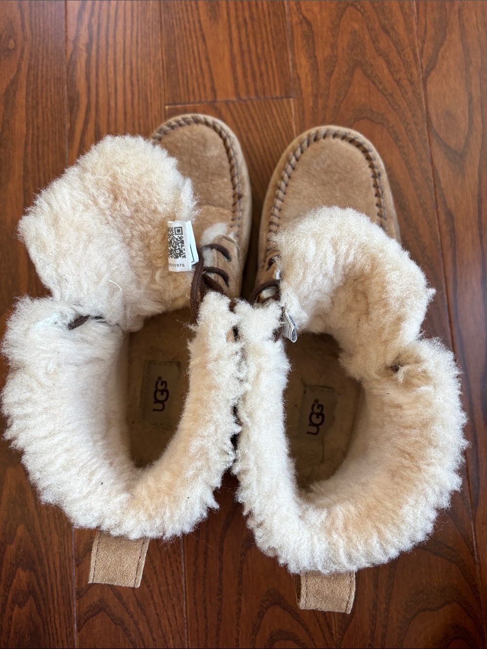 UGG Chestnut Shearling-Lined Suede Moccasin Boots - Picture 4 of 10
